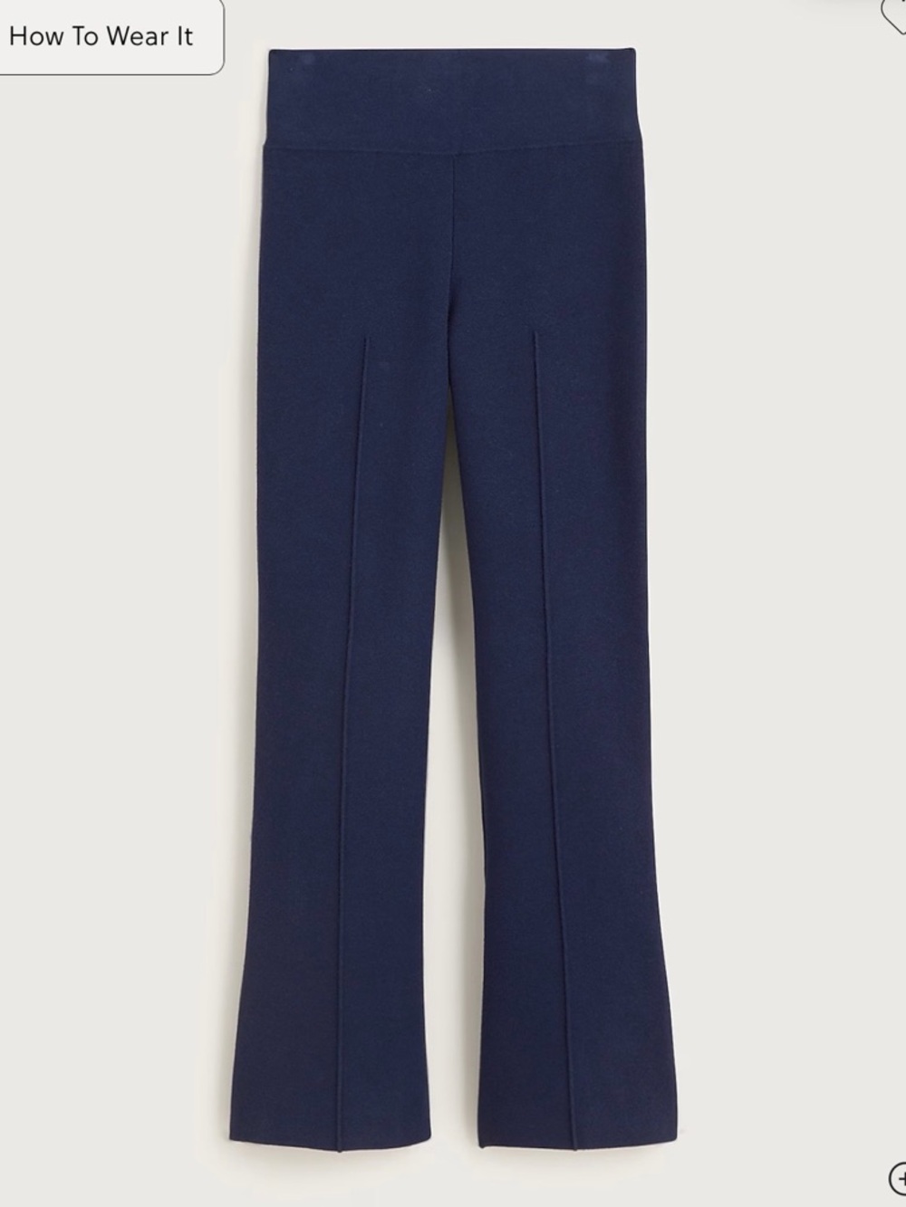 J. Crew Dark Navy Cropped Flare Ponte Pants
